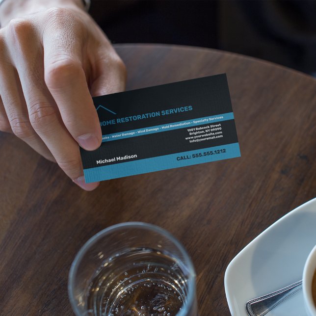 Home Restoration Services Business Card (Creator Uploaded)