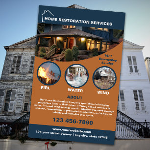 Home Restoration Services Business Flyer