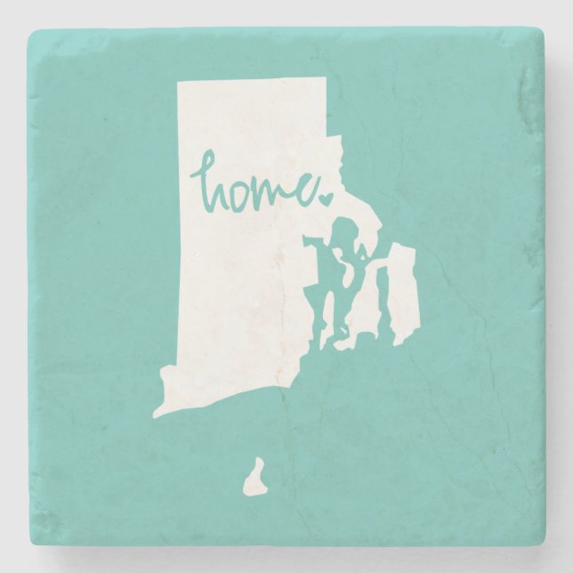 Home Rhode Island Custom Colour Stone Coaster (Front)