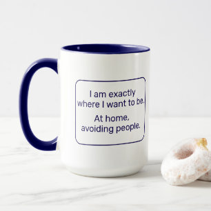 Home (right-handed, blue) mug