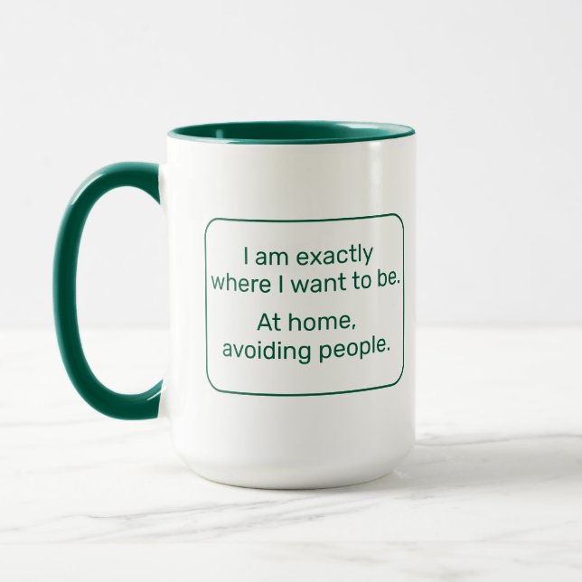 Home (right-handed, green) mug (Left)