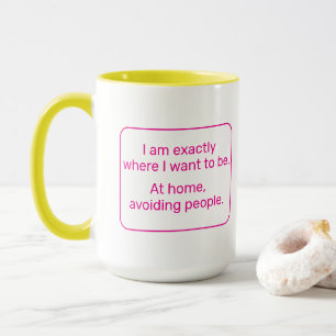 Home (right-handed, yellow / pink) mug
