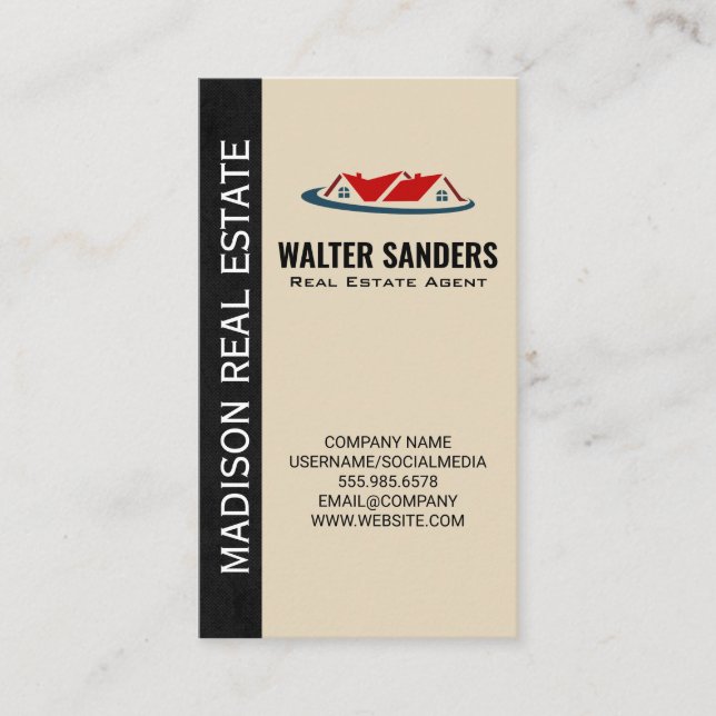Home Roof Tops | Real Estate Property Business Card (Front)