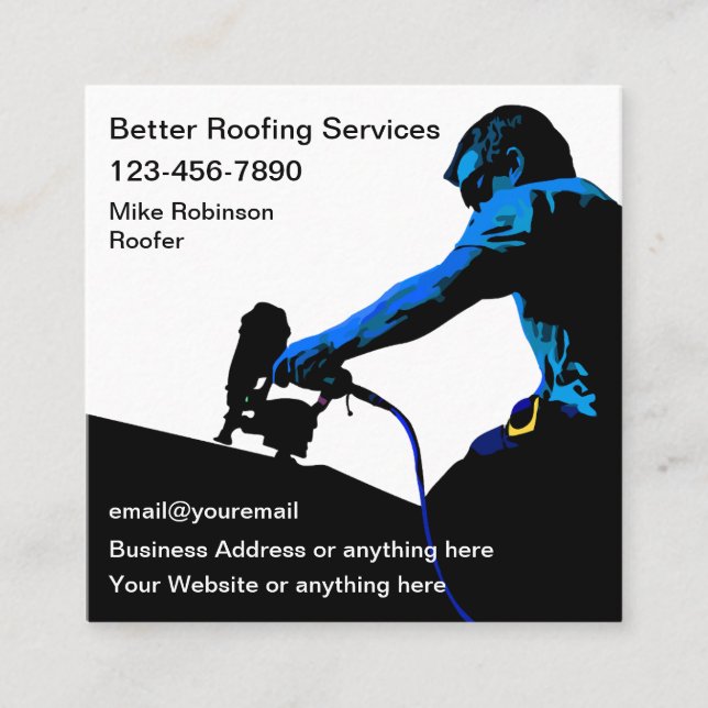 Home Roofing Theme Business Cards (Front)