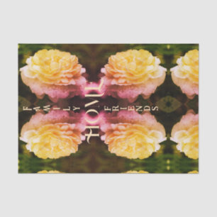 Home Rose Inspirational Words Vintage Decoupage  Tissue Paper