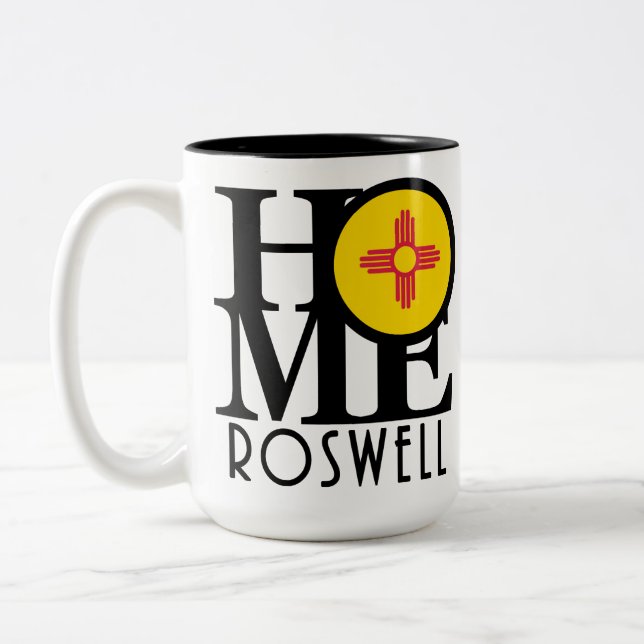 HOME Roswell New Mesico 15oz Two-Tone Coffee Mug (Left)
