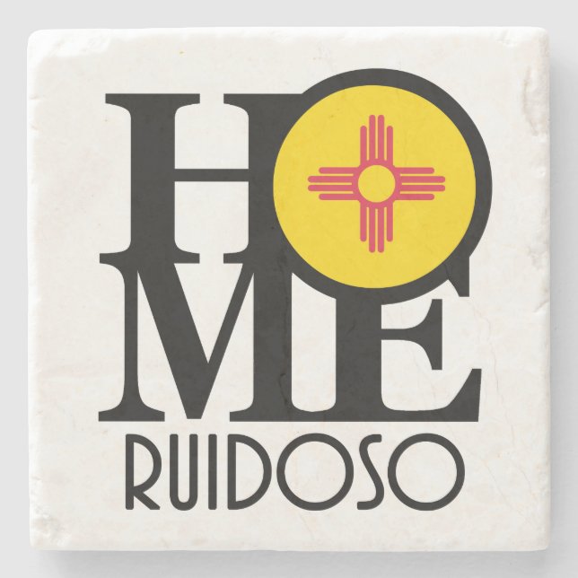 HOME Ruidoso, NM Stone Coaster (Front)