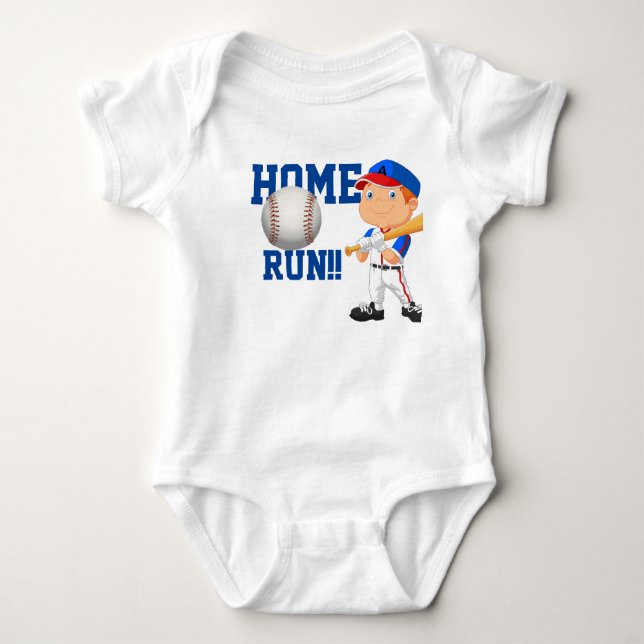Home Run Baseball  Baby Bodysuit (Front)