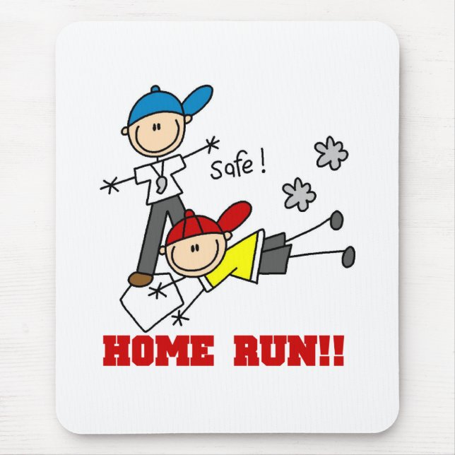 Home Run Baseball Mouse Mat (Front)