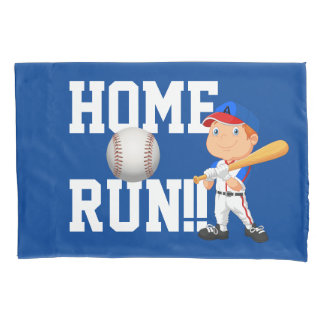 Home Run Baseball Pillow Case