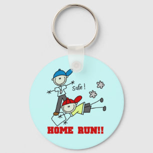 Home Run Boys Baseball Tshirts and Gifts Key Ring