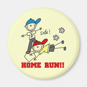 Home Run Boys Baseball Tshirts and Gifts Magnet