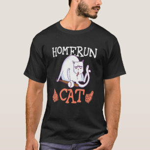Home Run Cat Baseball Bat Sport T-Shirt