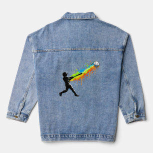 Home Run Drip Batter Silhouette Denim Jacket