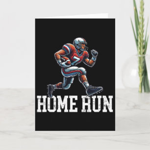 Home Run Funny Bysebyll Footbyll Mash-up Card
