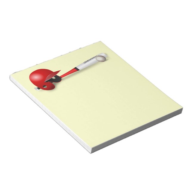 Home Run Game Team Coach Sports Ball Fun Baseball Notepad (Angled)