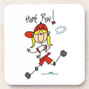 Home Run Girls Softball T-shirts and Gifts Coaster