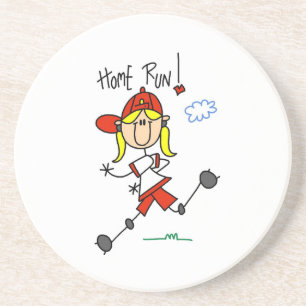 Home Run Girls Softball T-shirts and Gifts Coaster