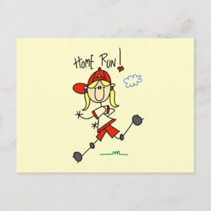 Home Run Girls Softball T-shirts and Gifts Postcard