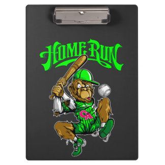 Home Run Monkey Baseball Clipboard