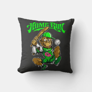 Home Run Monkey Baseball Cushion