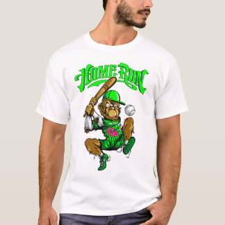 Home Run Monkey Baseball T-Shirt