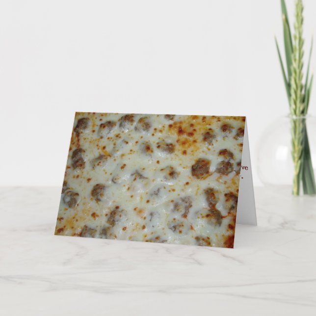 "Home Run Sausage Pizza" Get Well Card (Front)
