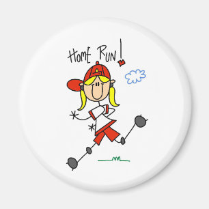 Home Run! Stick Figure Magnet
