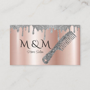 Home Salon Hairdresser Barber Haircut Hairdressing Business Card