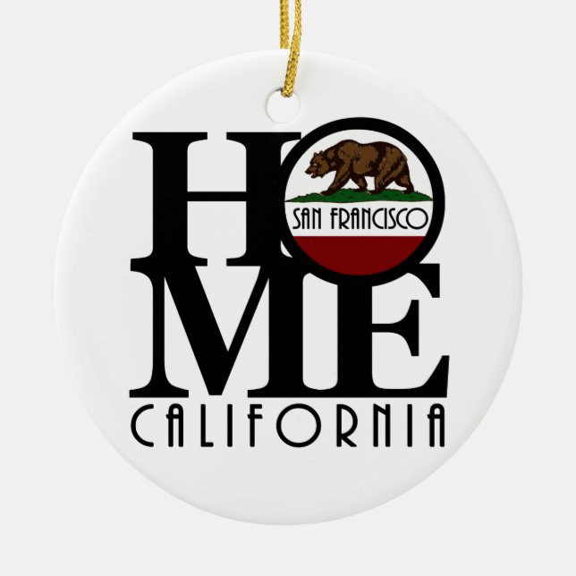 HOME San Francisco Ceramic Tree Decoration (Front)