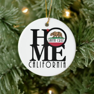 HOME Santa Cruz California Ceramic Tree Decoration
