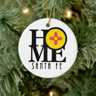 HOME Santa Fe New Mexico Ceramic Tree Decoration