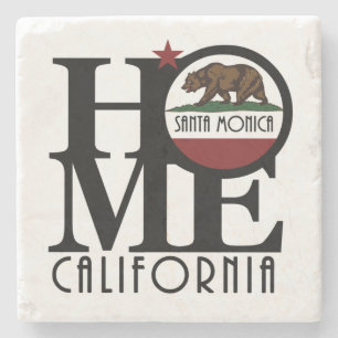 HOME Santa Monica California Stone Coaster