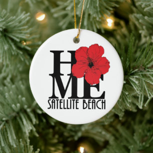 HOME Satellite Beach Ceramic Tree Decoration