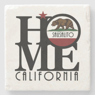 HOME Sausalito California Stone Coaster