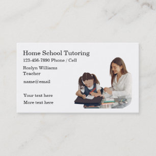 Home School Tutoring Teacher Business Card