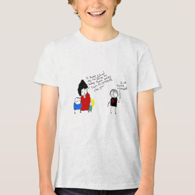 Home Schooled Breaking All the Rules Troublemaker Tri-Blend Shirt (Front)