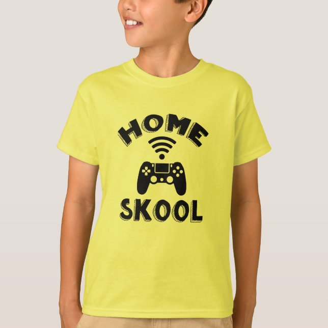 Home Schooled Gamer Shirt - Game Controller Kids (Front)