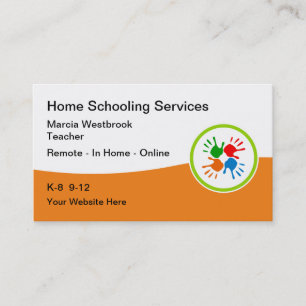 Home Schooling Educational Tutuoring Business Card