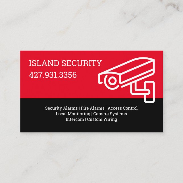 Home Security Company Business Card (Front)
