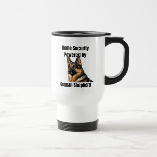 Home Security Powered by German Shepherd Travel Mug