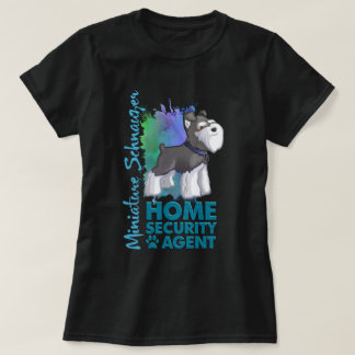 Home Security | Salt n Pepper Miniature Schnauzer T-Shirt