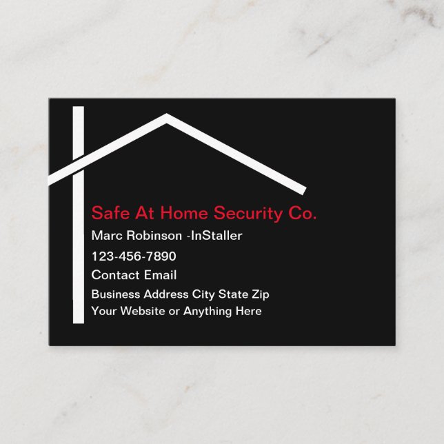 Home Security Services Business Card (Front)