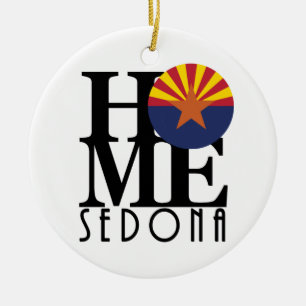 HOME Sedona Arizona Ceramic Tree Decoration