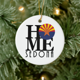 HOME Sedona Arizona Ceramic Tree Decoration