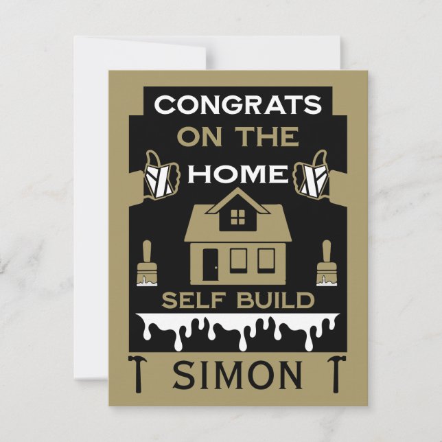 Home Self Build Congratulation Card (Front)