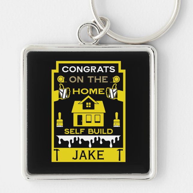 Home Self Build Congratulation Key Ring (Front)