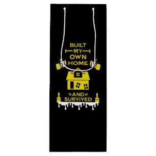 Home Self Build Congratulation Wine Gift Bag
