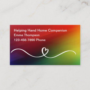 Home Senior Companion Business Contact Cards