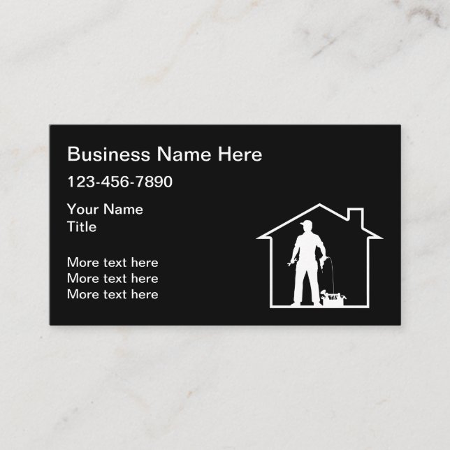 Home Services Construction  Business Card (Front)